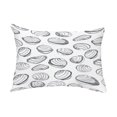 thumbnail image 1 of Simply Daisy, 14" x 20" Clams Gray Decorative Coastal Outdoor Throw Pillow, 1 of 1