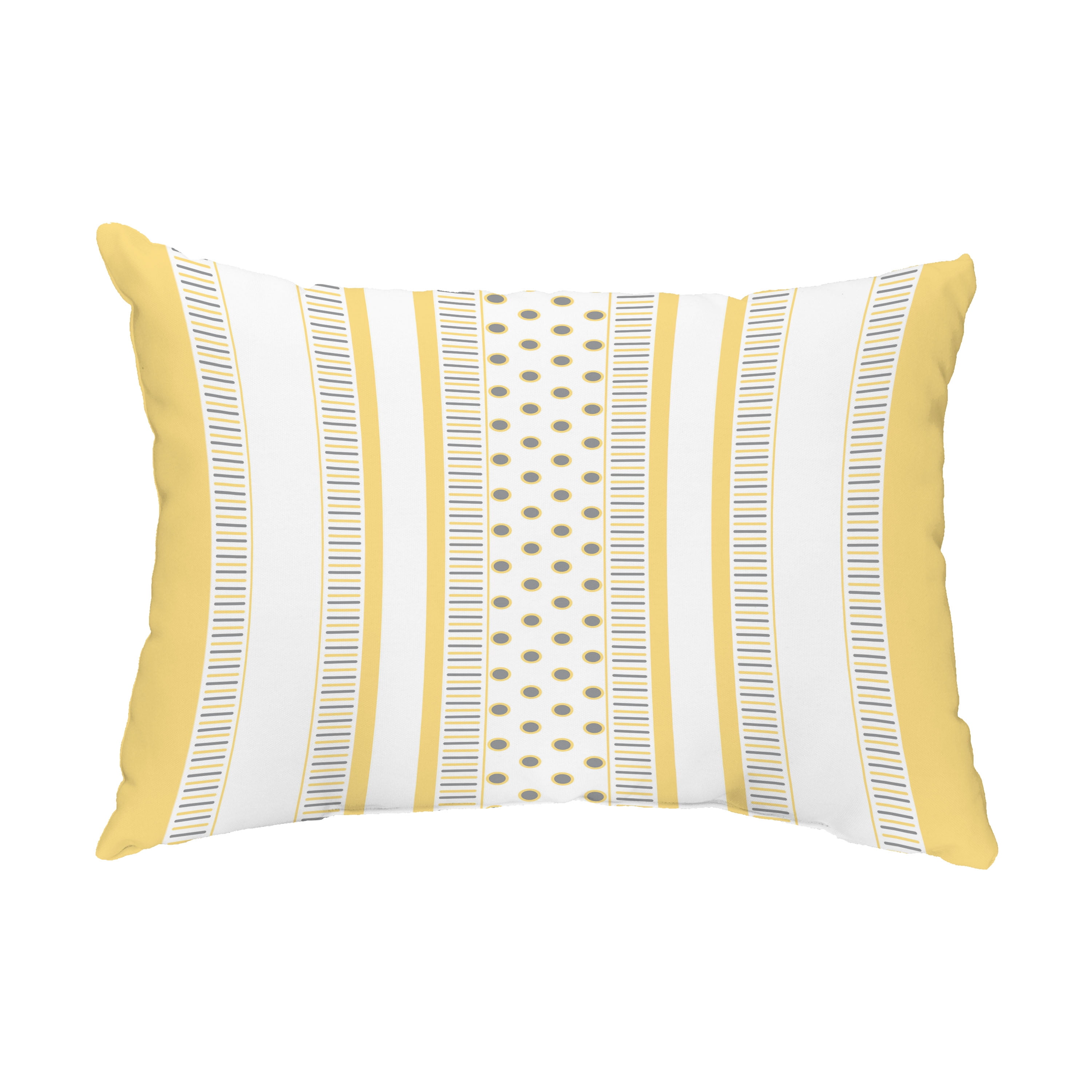 Simply Daisy, 14" x 20" Comb Dot Black Decorative Stripe Outdoor Pillow