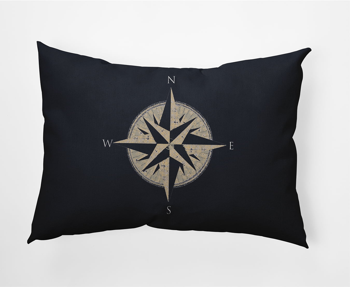 Simply Daisy 14" x 20" Compass Nautical Decorative Indoor Pillow