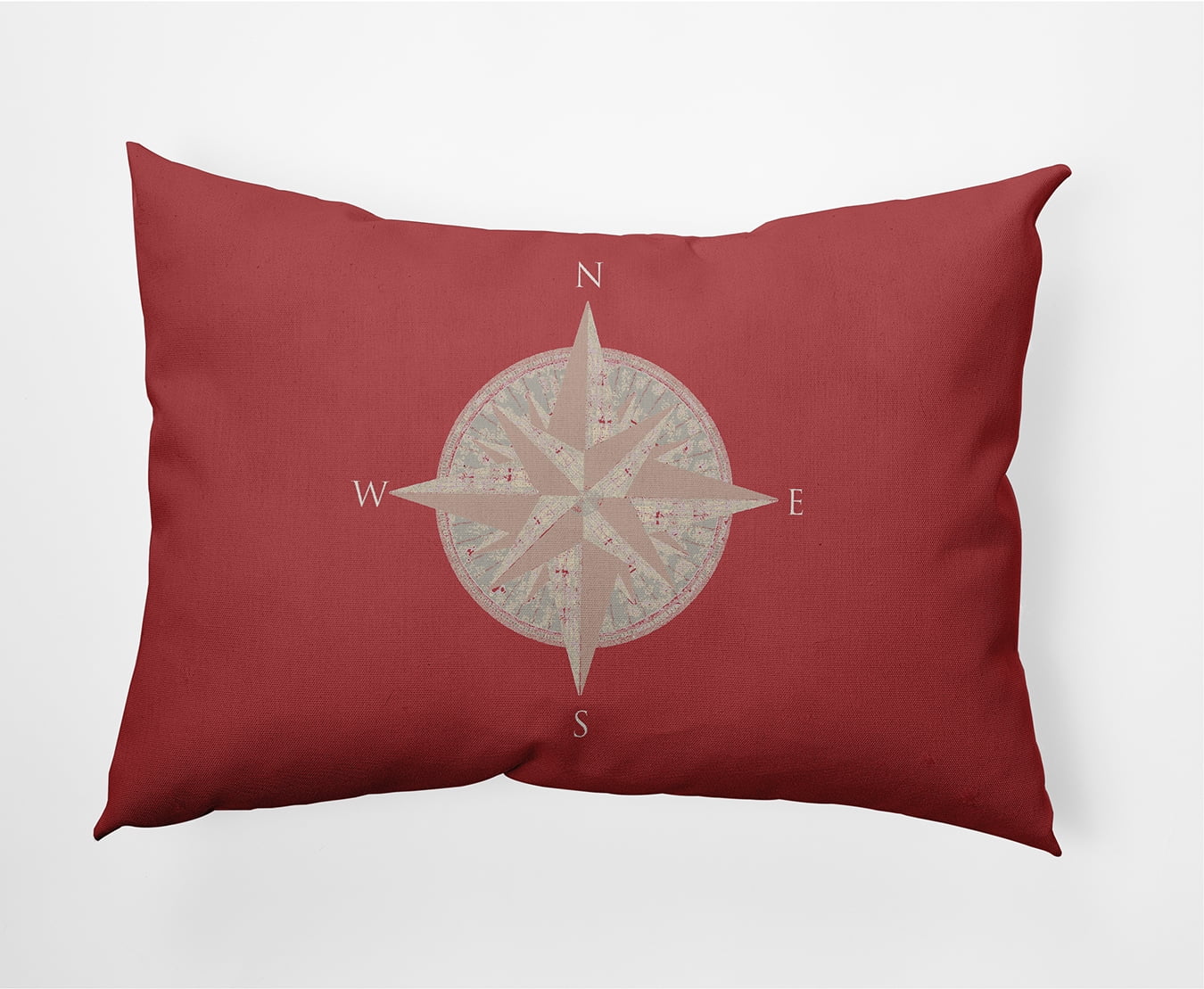 Simply Daisy 14" x 20" Compass Nautical Decorative Indoor Pillow