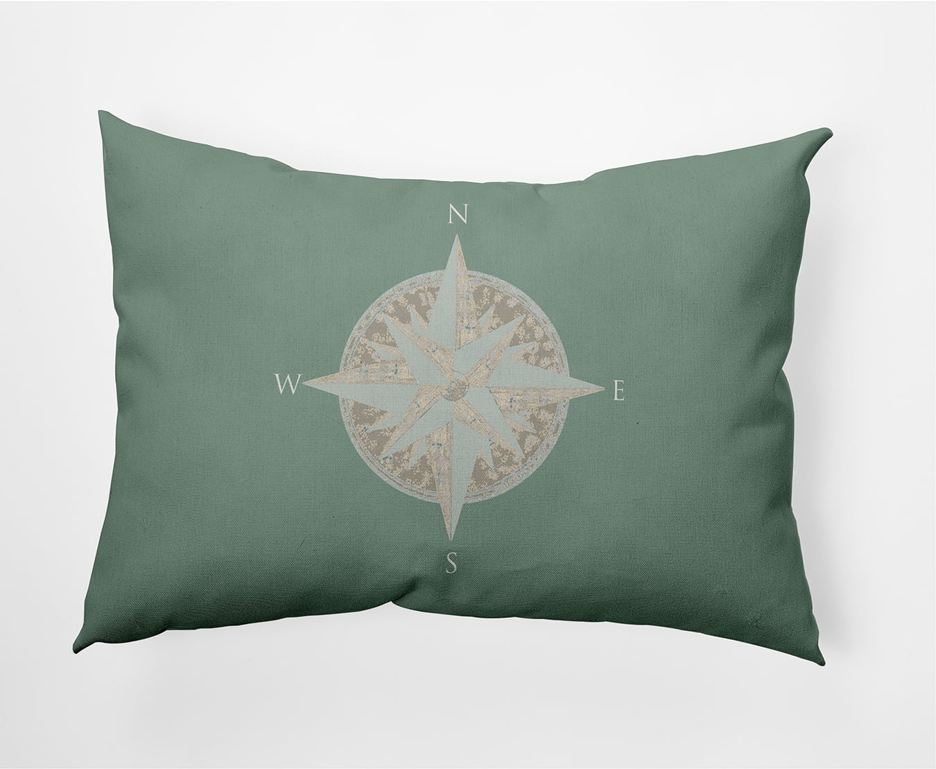 Simply Daisy 14" x 20" Compass Nautical Decorative Indoor Pillow