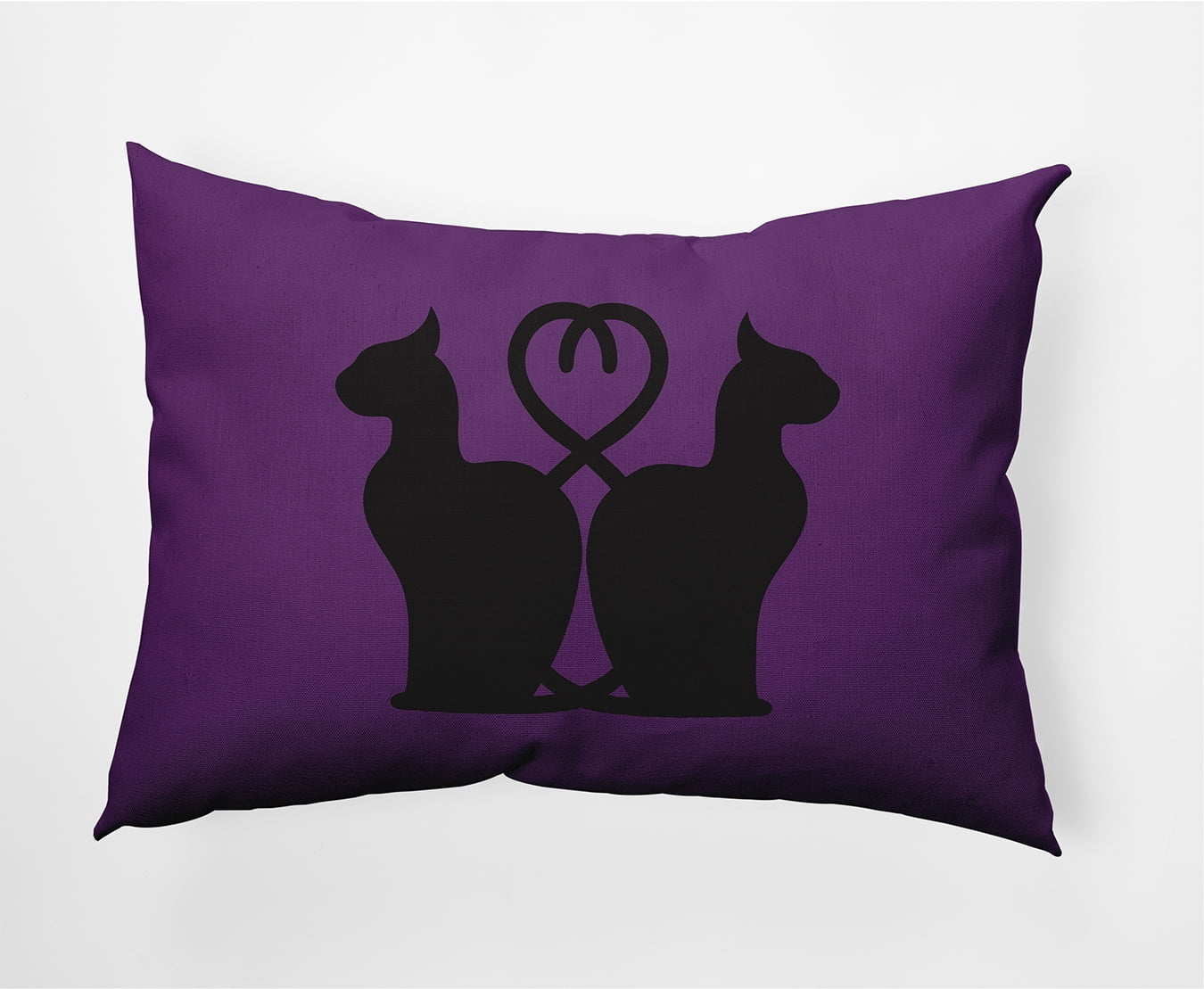 Simply Daisy 14" x 20" Conniving Cats Decorative Throw Pillow, Amethyst