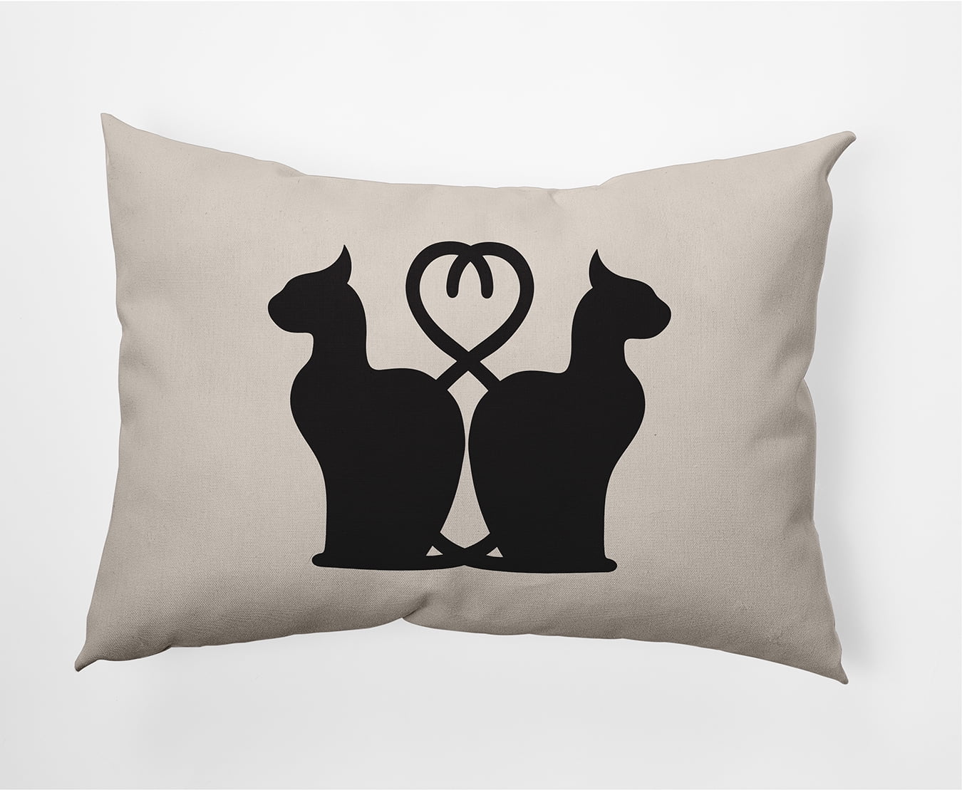 Simply Daisy 14" x 20" Conniving Cats Decorative Throw Pillow, Cream