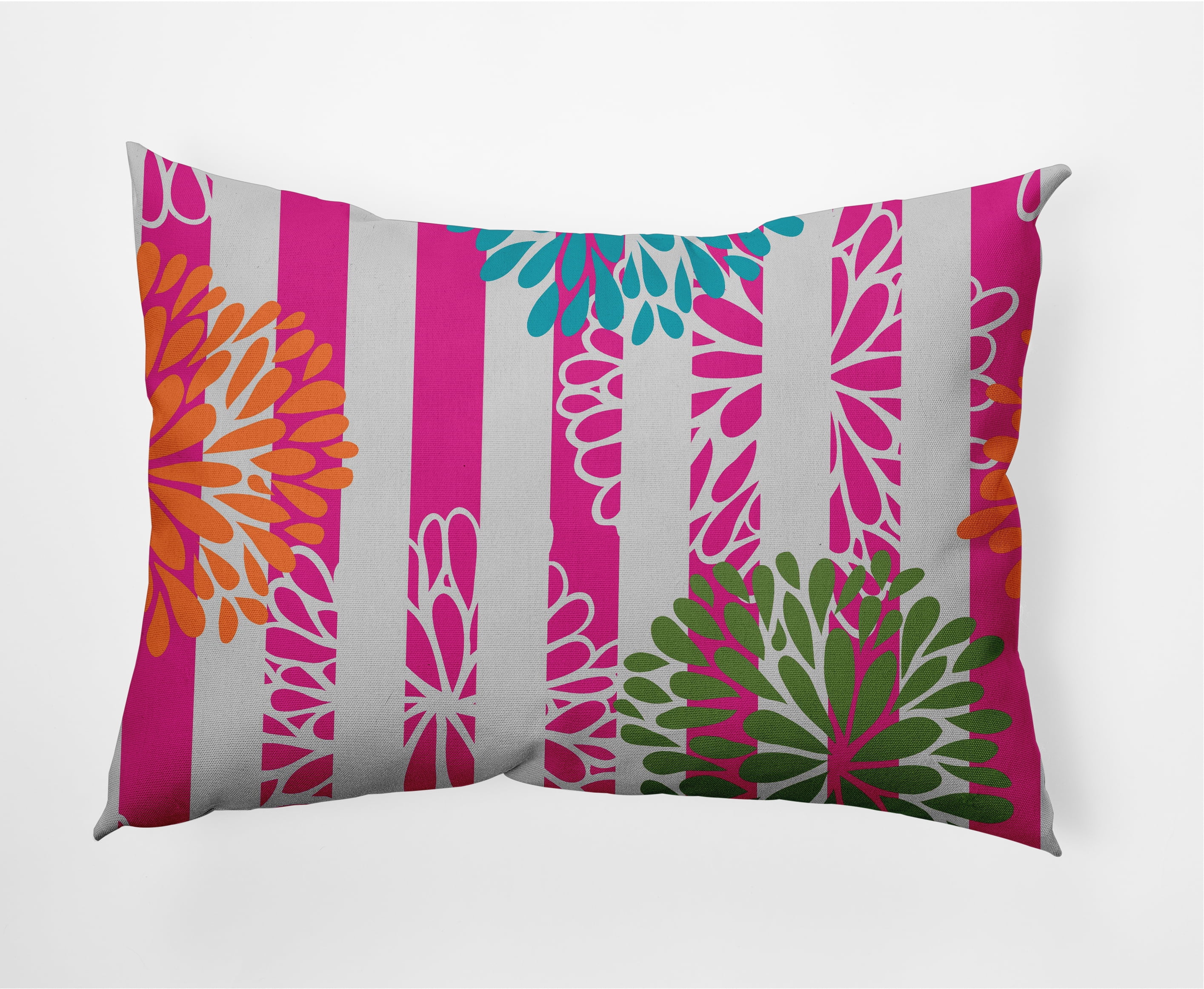 14" x 20" Simply Daisy Flower Bursts Decorative Lumbar Throw Pillow