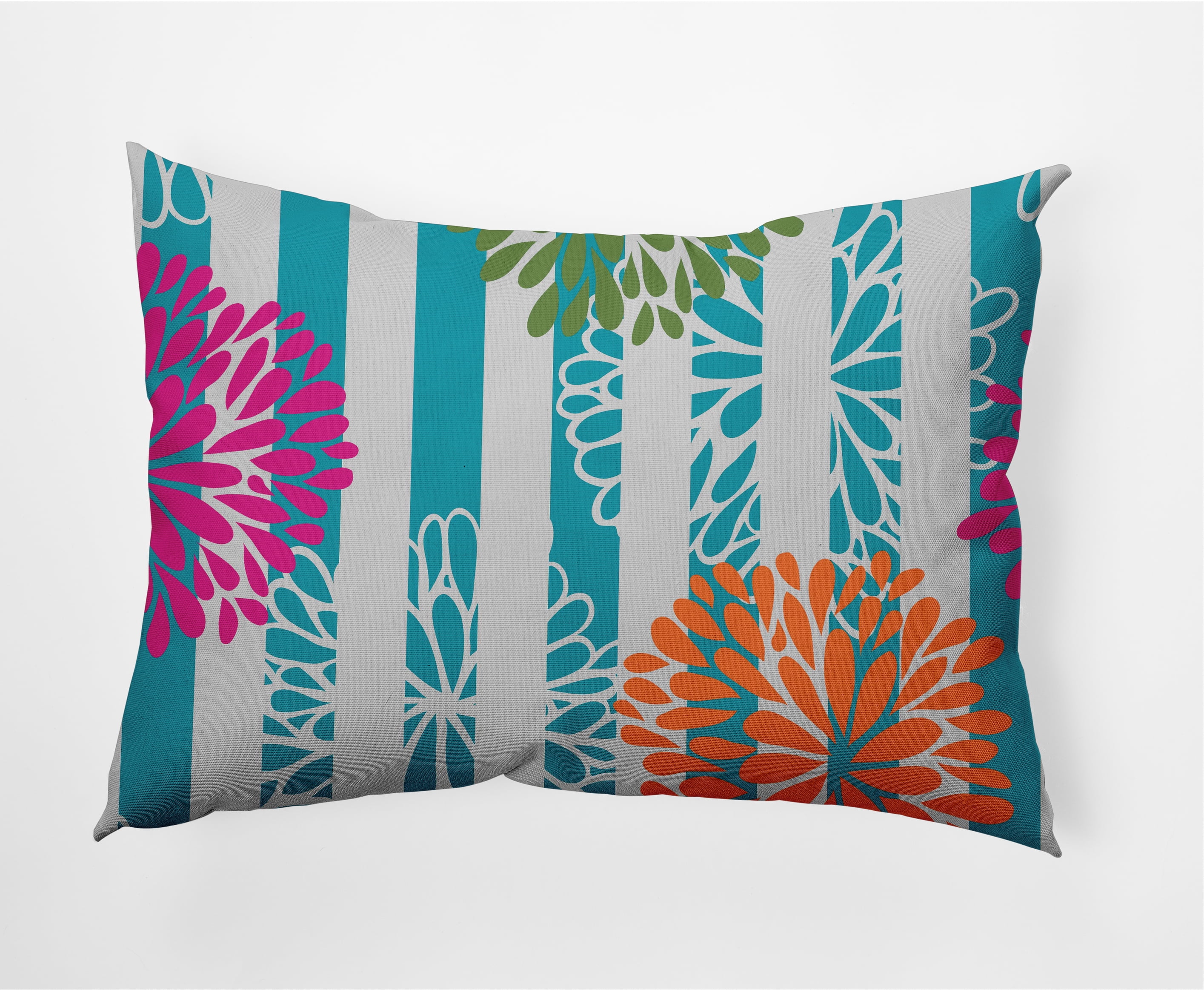 Simply Daisy 14" x 20" Contemporary Multi-color Polyester Throw Pillow