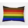 thumbnail image 1 of Simply Daisy 14" x 20" Contemporary Stripes Pride Day Polyester Throw Pillow, 1 of 2
