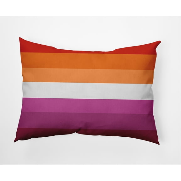 Simply Daisy 14" x 20" Contemporary Stripes Pride Day Polyester Throw Pillow