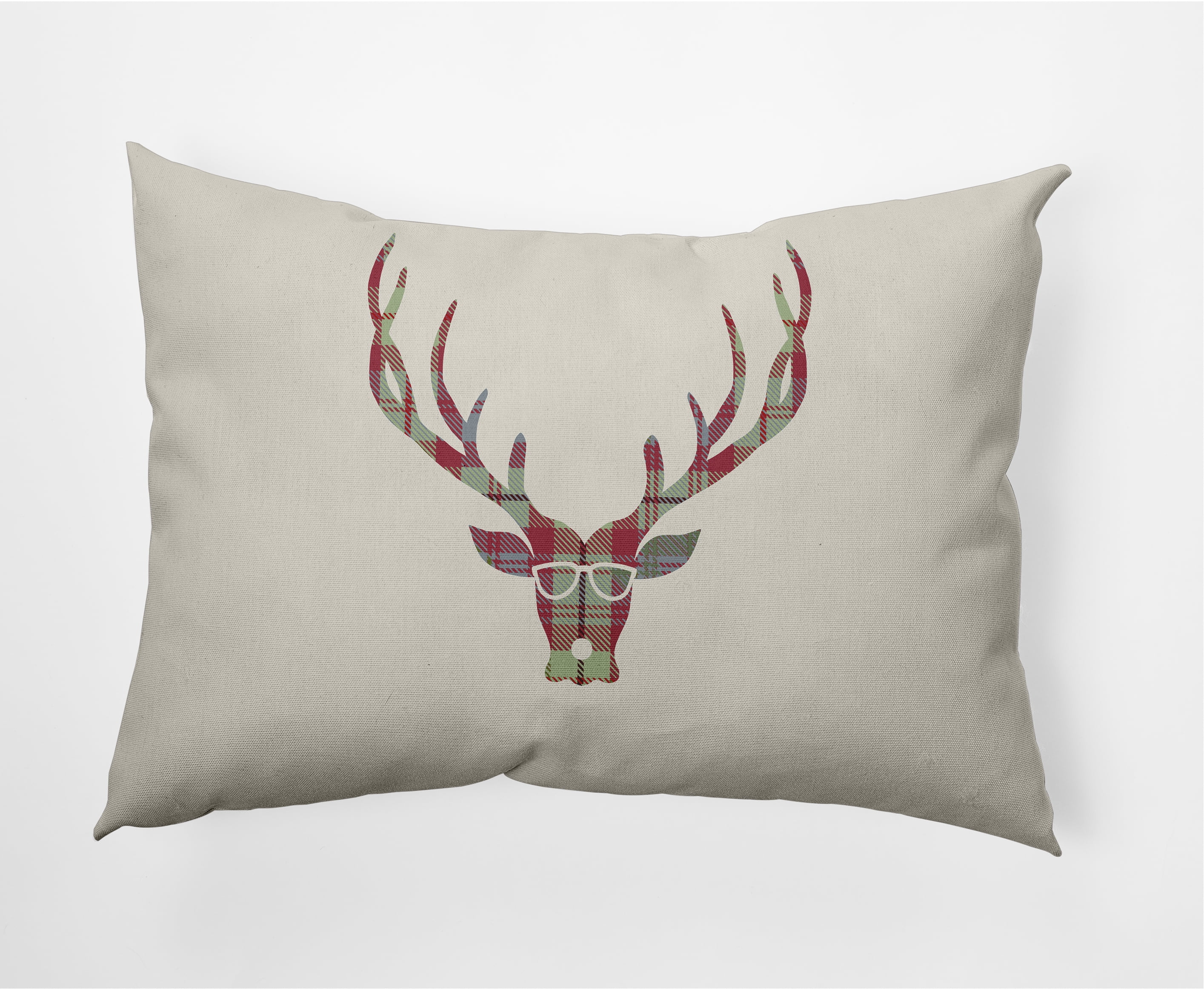 Simply Daisy 14" x 20" Cool Dude Holiday Reindeer Outdoor Throw Pillow