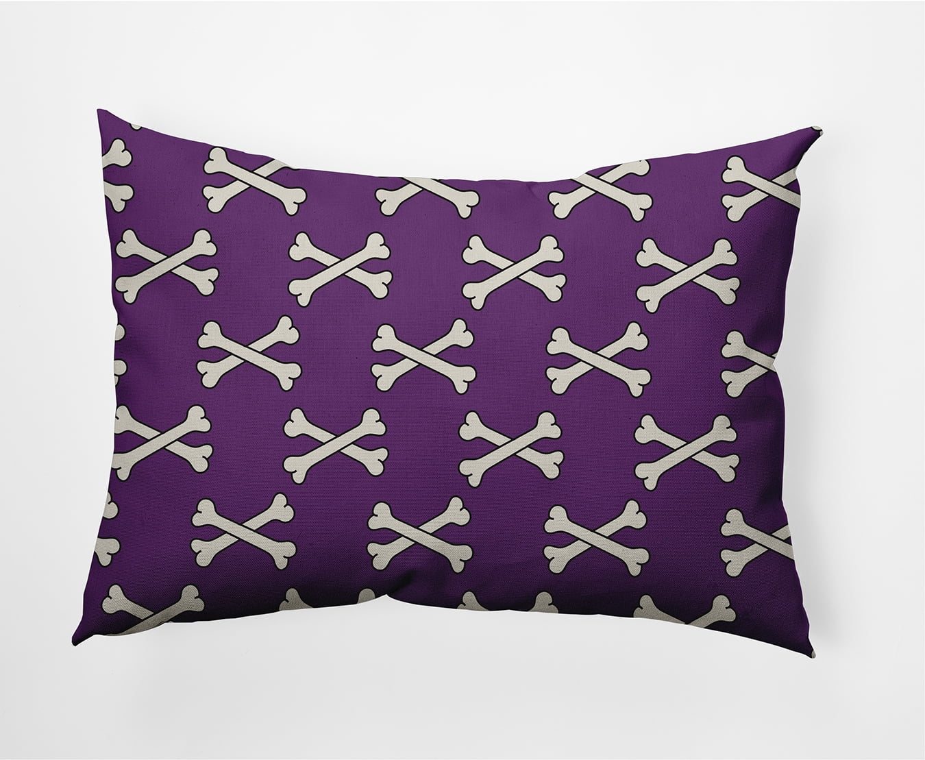 Simply Daisy 14" x 20" Cross Bones Indoor/Outdoor Polyester Throw Pillow, Amethyst