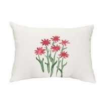 Simply Daisy, 14" x 20" Daffodils Rust Decorative Floral Outdoor Pillow