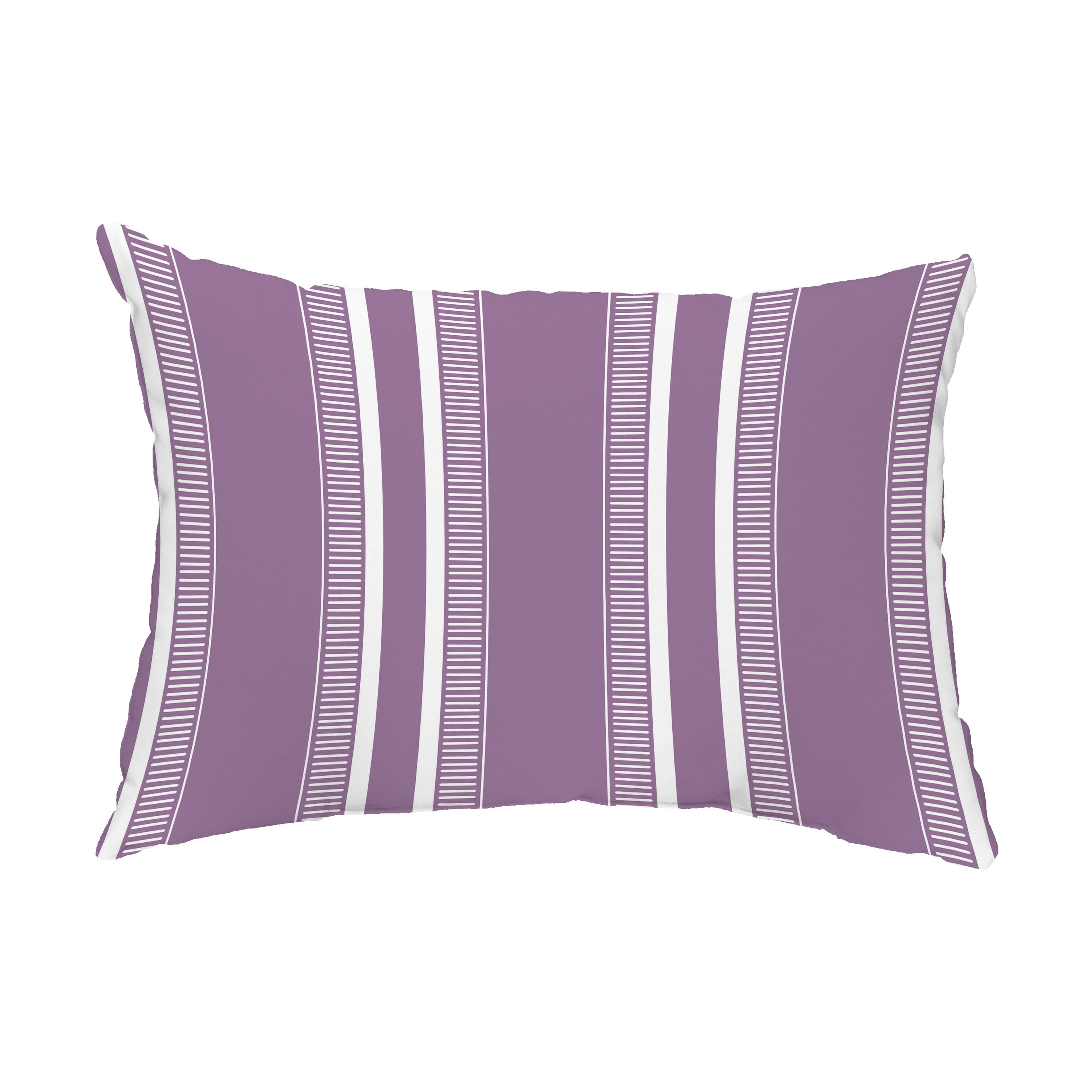 Simply Daisy, 14" x 20" Dashing Stripe Purple Decorative Stripe Outdoor Pillow