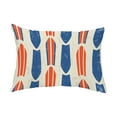 thumbnail image 1 of Simply Daisy, 14" x 20" Dean Orange Decorative Coastal Outdoor Pillow, 1 of 1