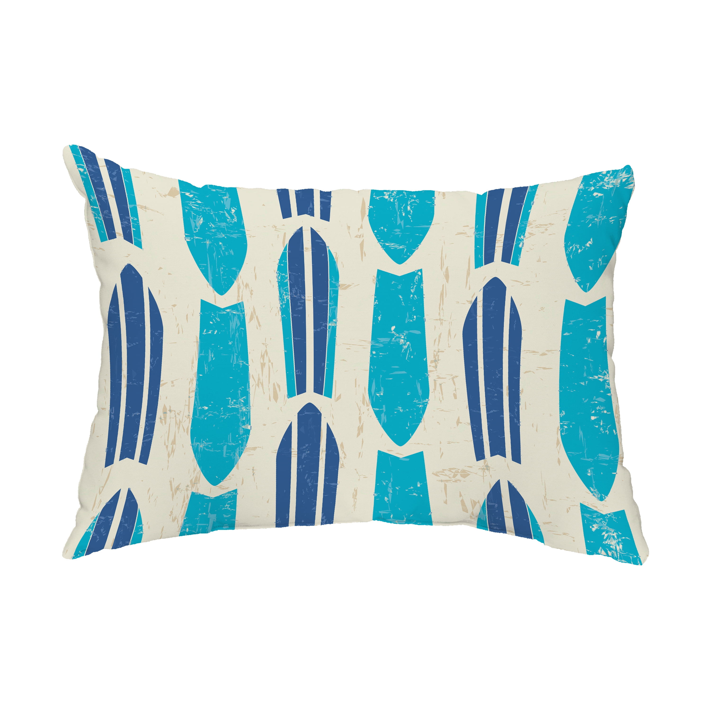 Simply Daisy, 14" x 20" Dean Turquoise Decorative Coastal Outdoor Pillow