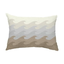 Simply Daisy, 14" x 20" Deep Sea Gray Decorative Coastal Outdoor Pillow