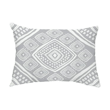 Simply Daisy, 14" x 20" Diamond Jill Black Abstract Decorative Outdoor Pillow