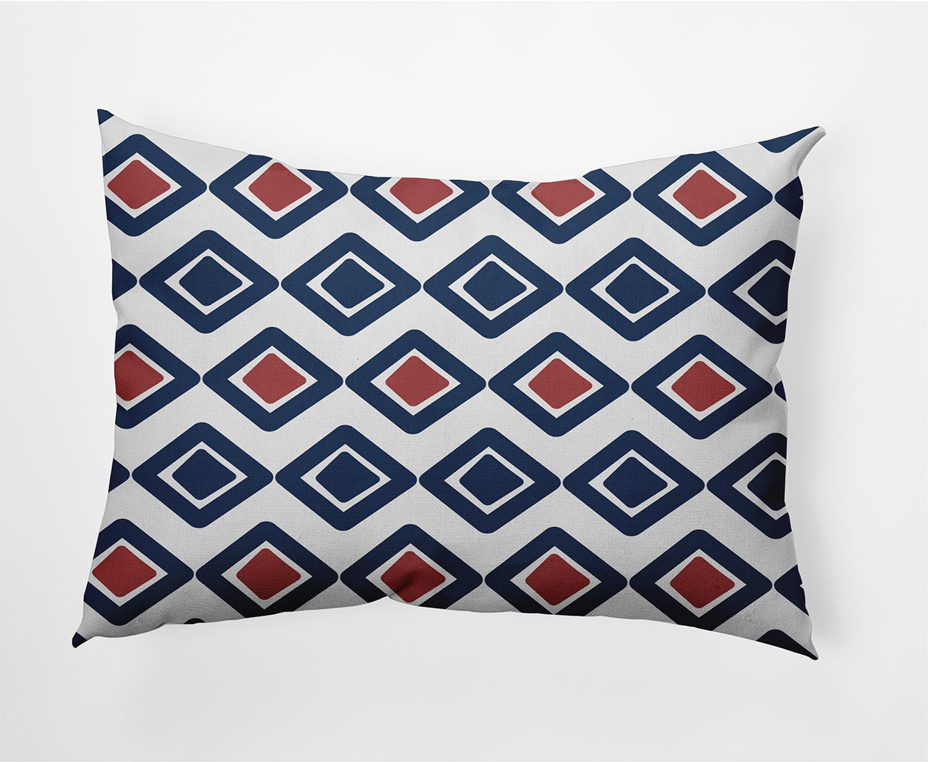 Simply Daisy, 14" x 20" Diamond Jive 2 Blue Abstract Decorative Outdoor Pillow