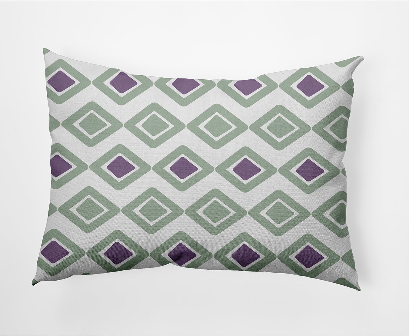 Simply Daisy, 14" x 20" Diamond Jive 2 Blue Abstract Decorative Outdoor Pillow
