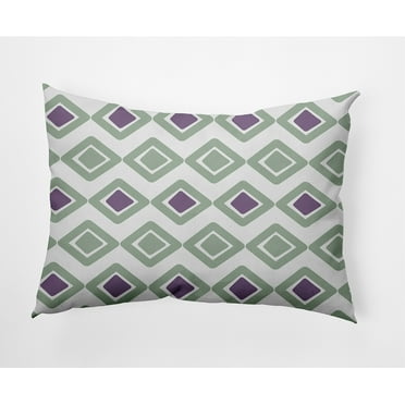Simply Daisy, 14" x 20" Diamond Jive 2 Blue Abstract Decorative Outdoor Pillow