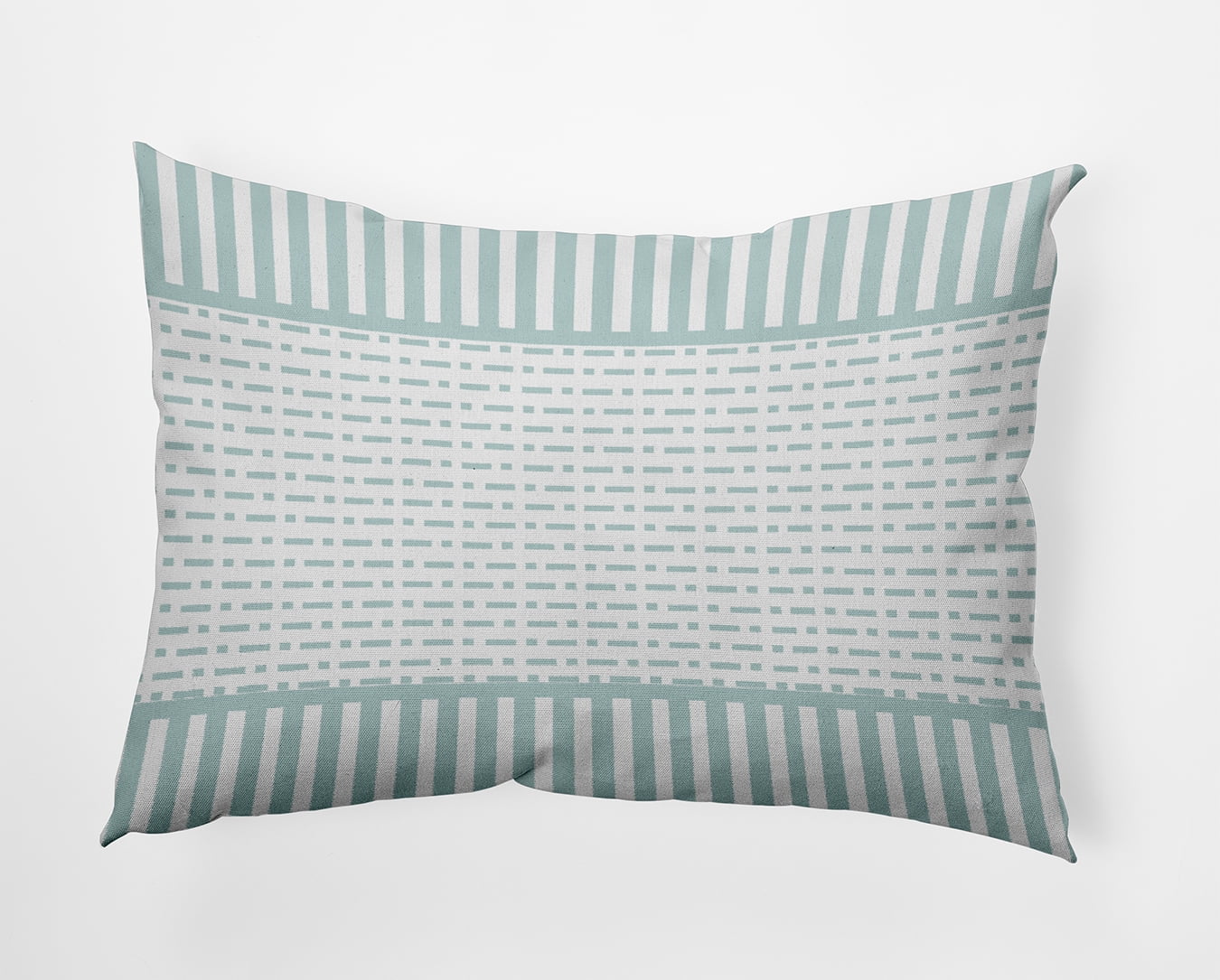 Simply Daisy 14" x 20" Dots and Dashes Decorative Throw Pillow, Aqua (1 count)