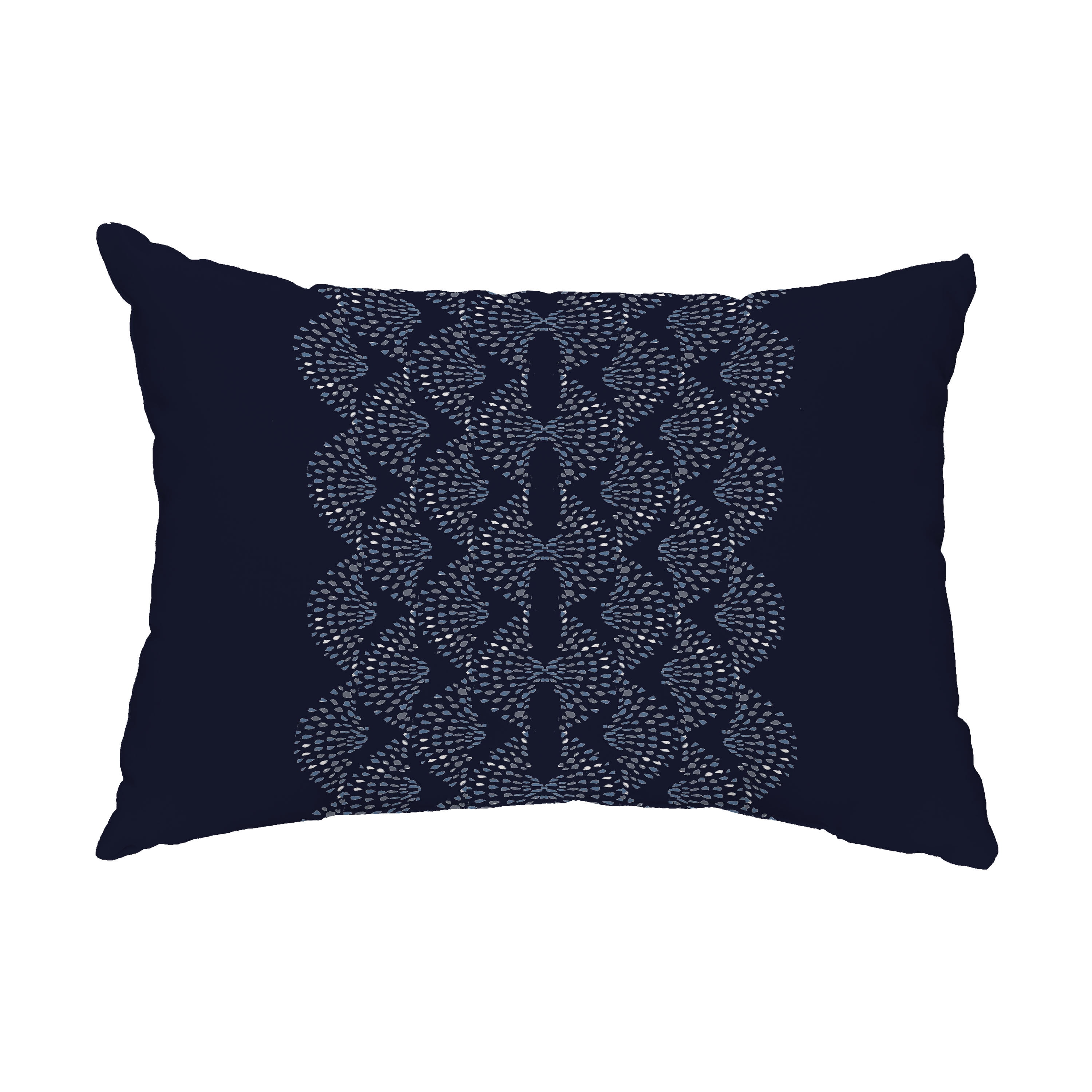 Simply Daisy, 14" x 20" Dotted Focus Blue Geometric Print Decorative Outdoor Throw Pillow