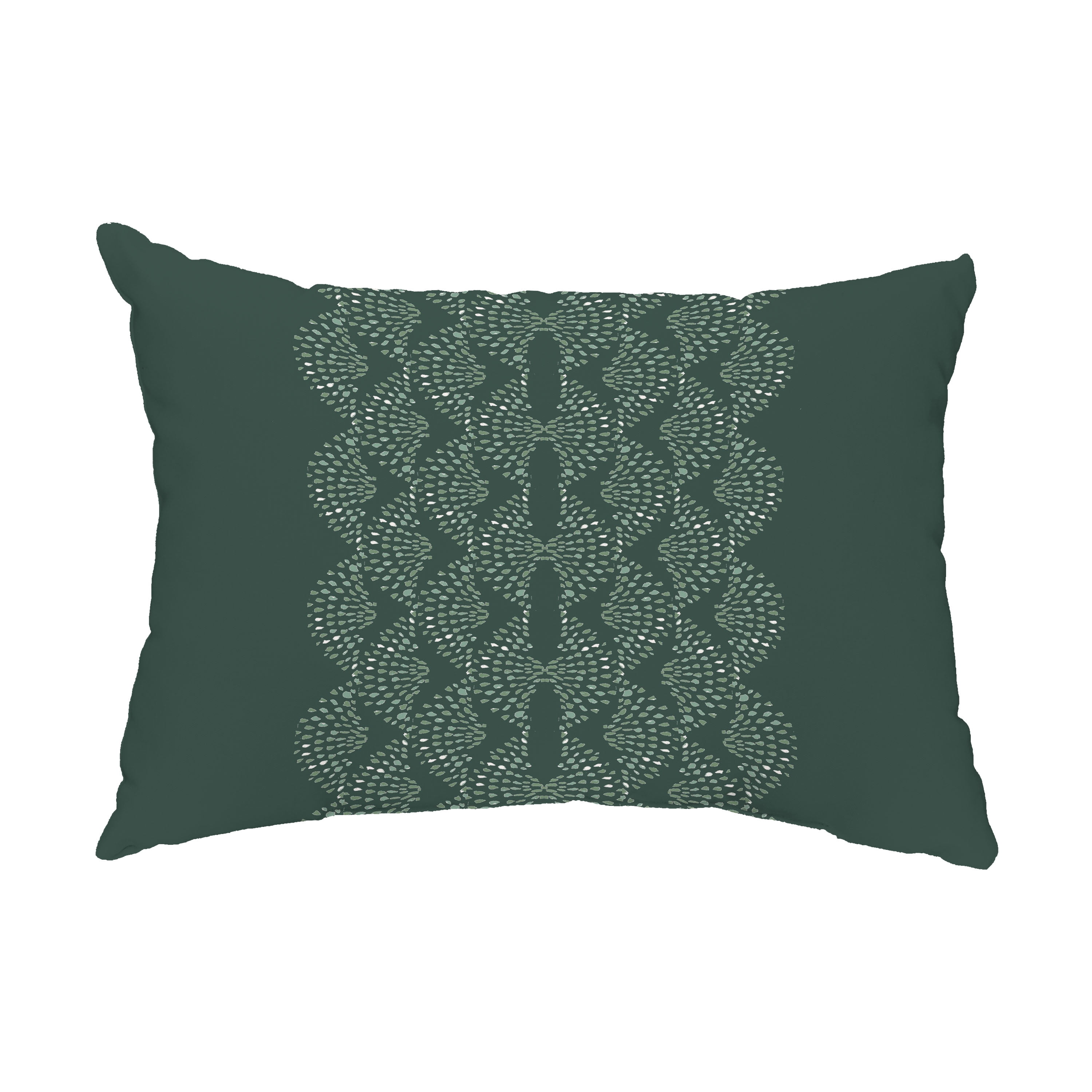 Simply Daisy, 14" x 20" Dotted Focus Green Geometric Print Decorative Outdoor Throw Pillow