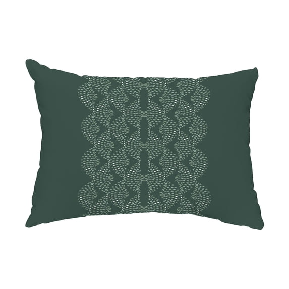 Simply Daisy, 14" x 20" Dotted Focus Green Geometric Print Decorative Outdoor Throw Pillow