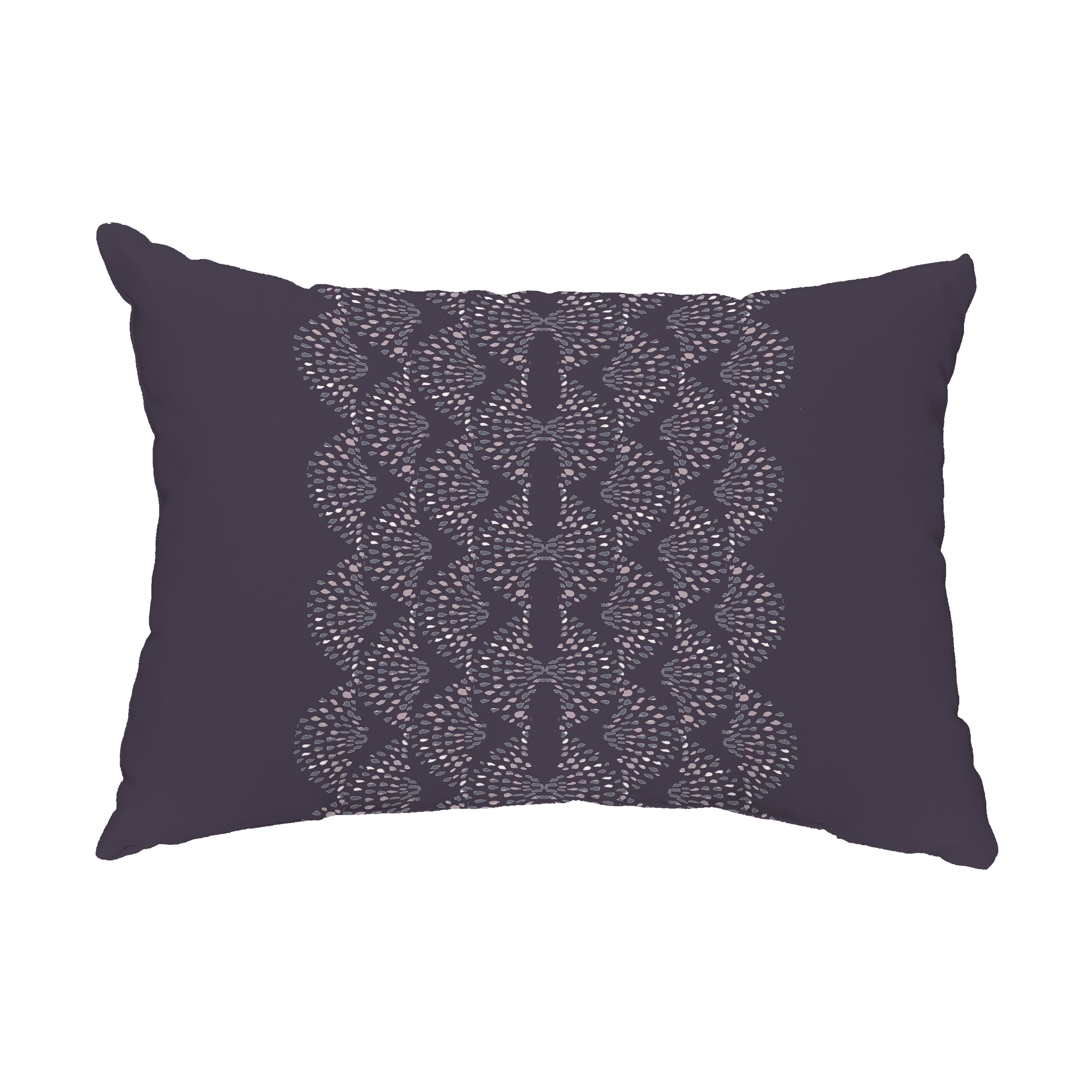 Simply Daisy, 14" x 20" Dotted Focus Purple Geometric Print Decorative Outdoor Throw Pillow