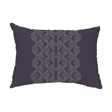 Simply Daisy, 14" x 20" Dotted Focus Purple Geometric Print Decorative Outdoor Throw Pillow