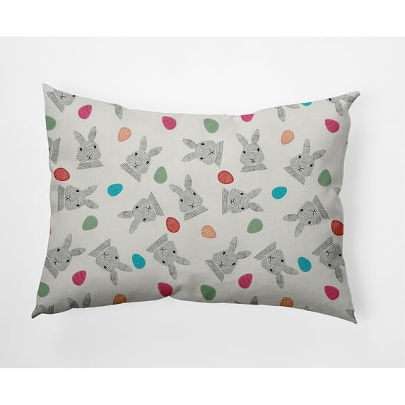 Simply Daisy 14" x 20" Easter Polyester Decorative Lumbar Pillow