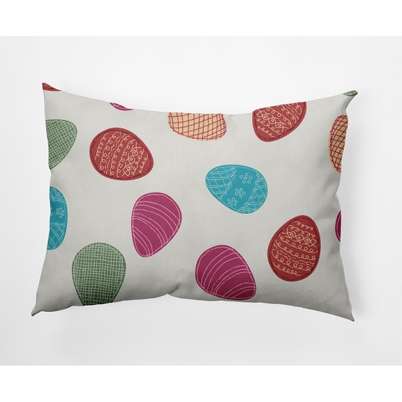 Simply Daisy 14" x 20" Easter Polyester Decorative Lumbar Pillow