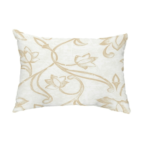 Simply Daisy, 14" x 20" Eleanor Brown Floral Decorative Outdoor Pillow