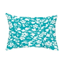 Simply Daisy, 14" x 20" Evelyn Blue Floral Decorative Outdoor Pillow