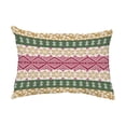 thumbnail image 1 of Simply Daisy, 14" x 20" FairIsle Green Abstract Decorative Outdoor Pillow, 1 of 1
