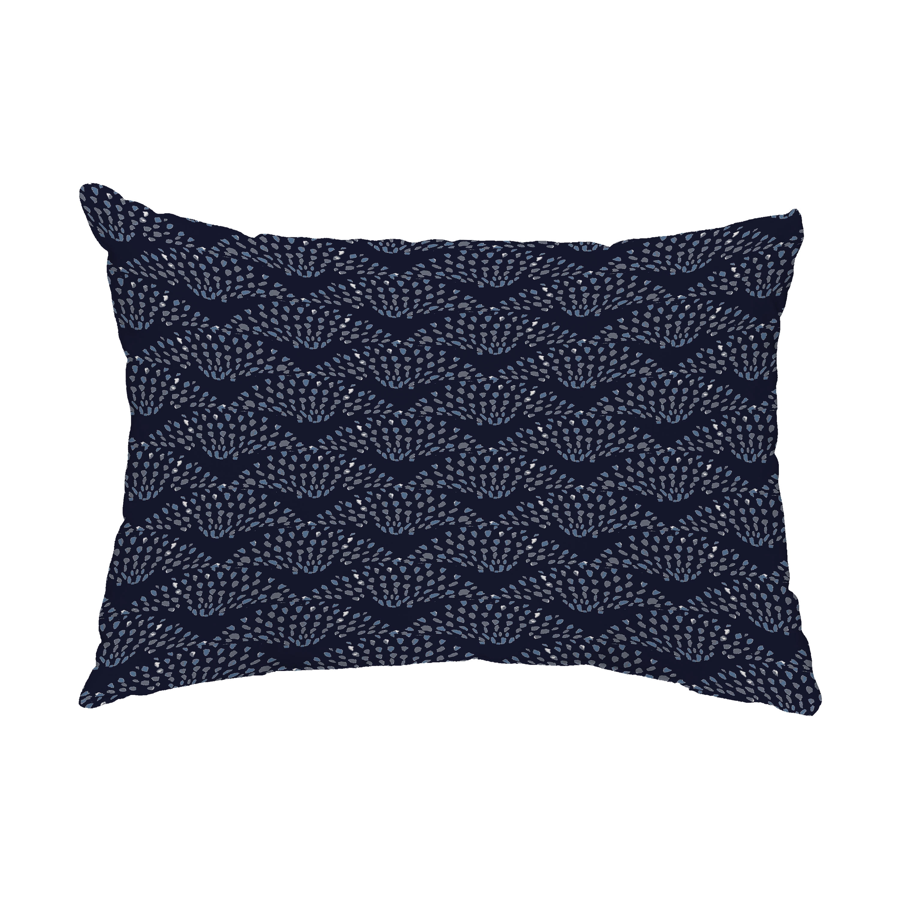 Simply Daisy, 14" x 20" Fan Dance Blue Geometric Print Decorative Outdoor Throw Pillow