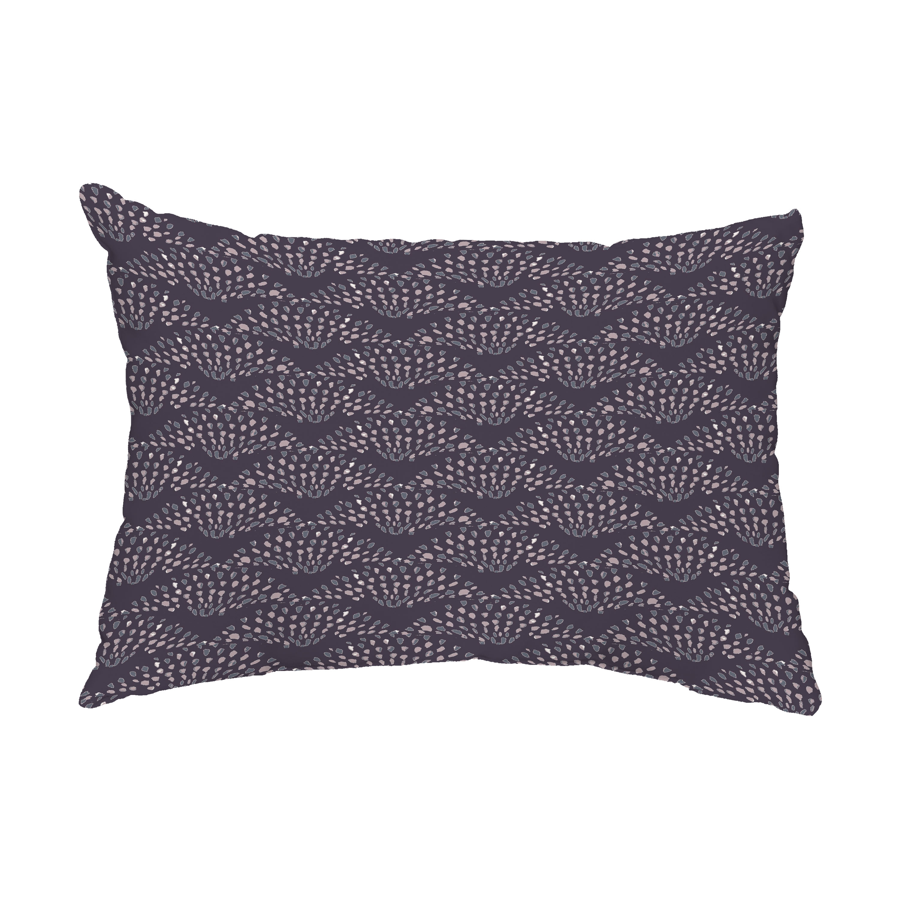 Simply Daisy, 14" x 20" Fan Dance Purple Geometric Print Decorative Outdoor Throw Pillow