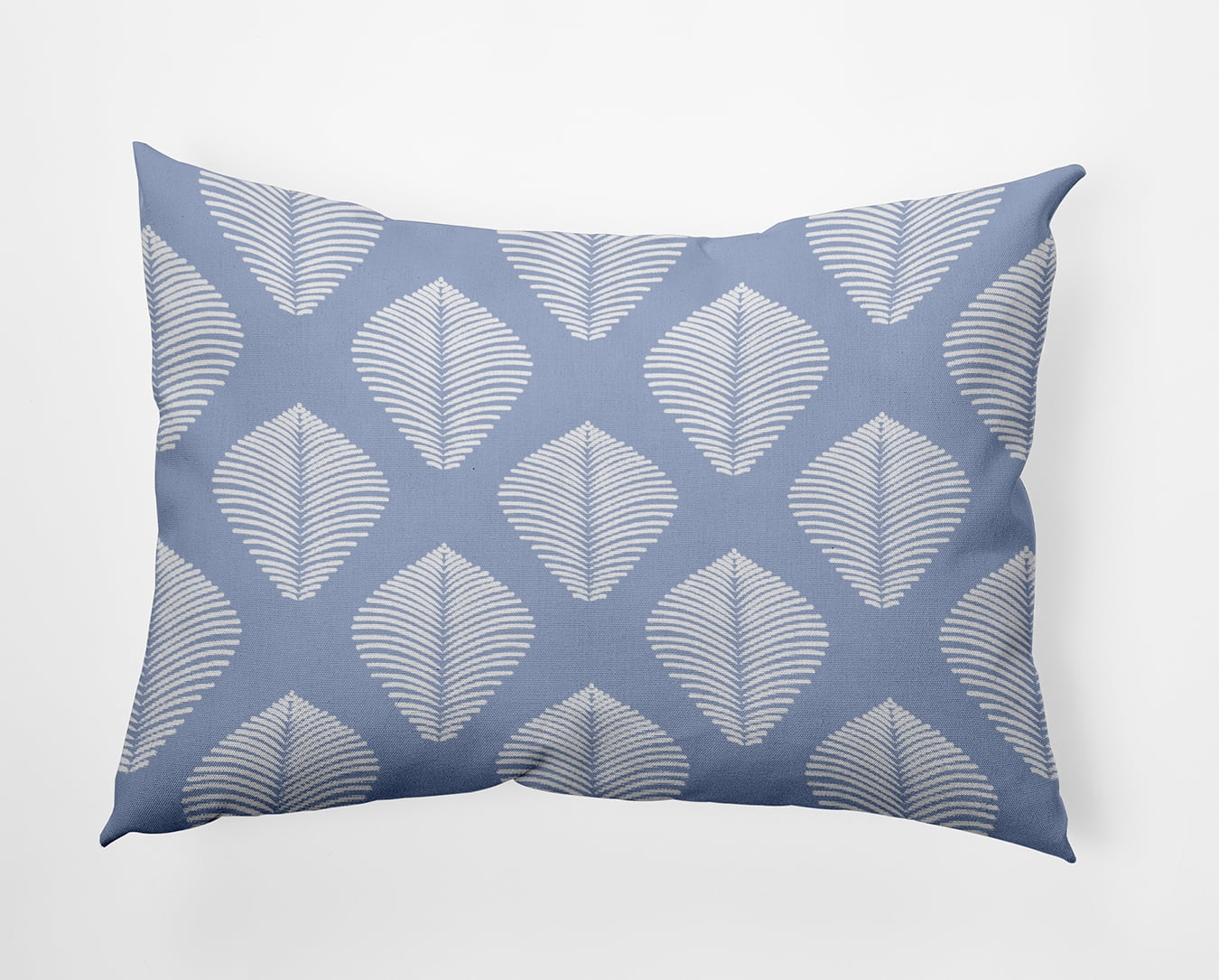 Simply Daisy 14" x 20" Fan Leaf Pattern Indoor/Outdoor Throw Pillow, Peri (1 count)