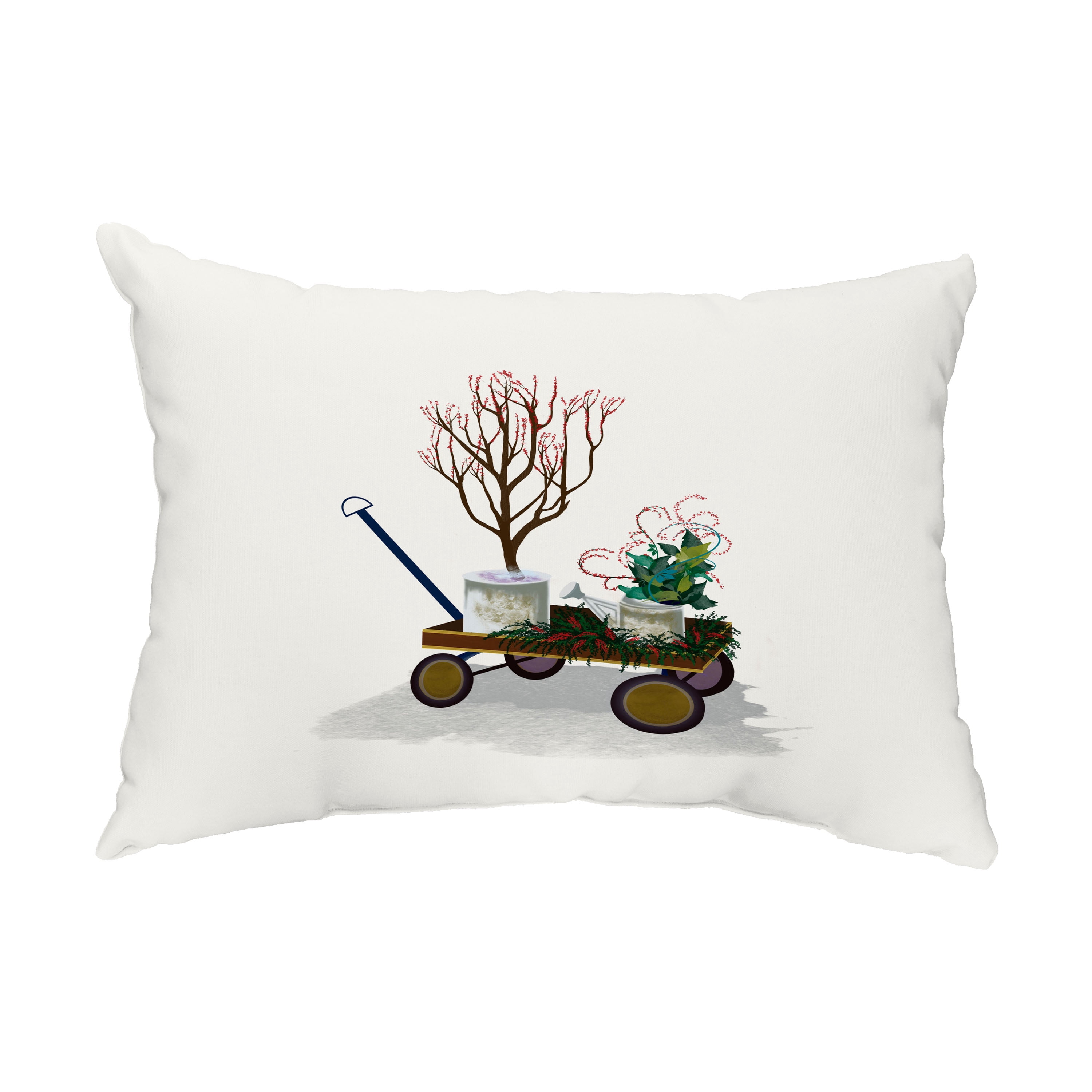 Simply Daisy, 14" x 20" Farmhouse Holiday Off White Decorative Christmas Outdoor Pillow