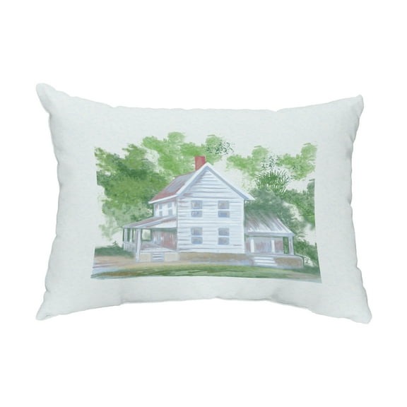 Simply Daisy, 14" x 20" Farmhouse Off-White Abstract Decorative Outdoor Pillow