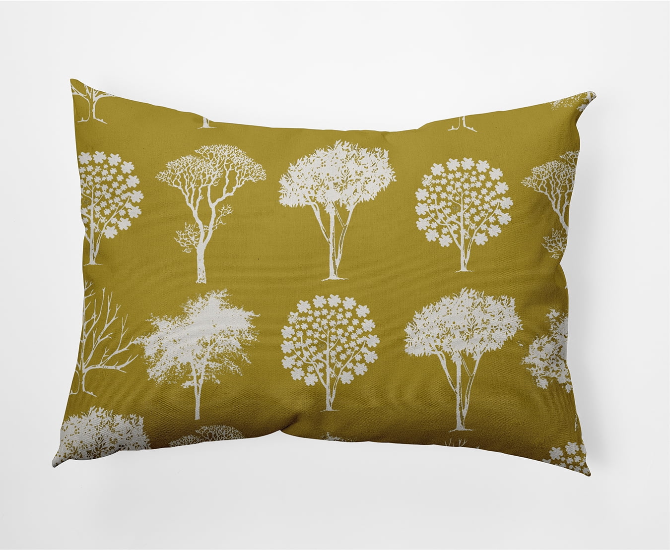 Simply Daisy 14" x 20" Field of Trees Decorative Throw Pillow, Muted Gold