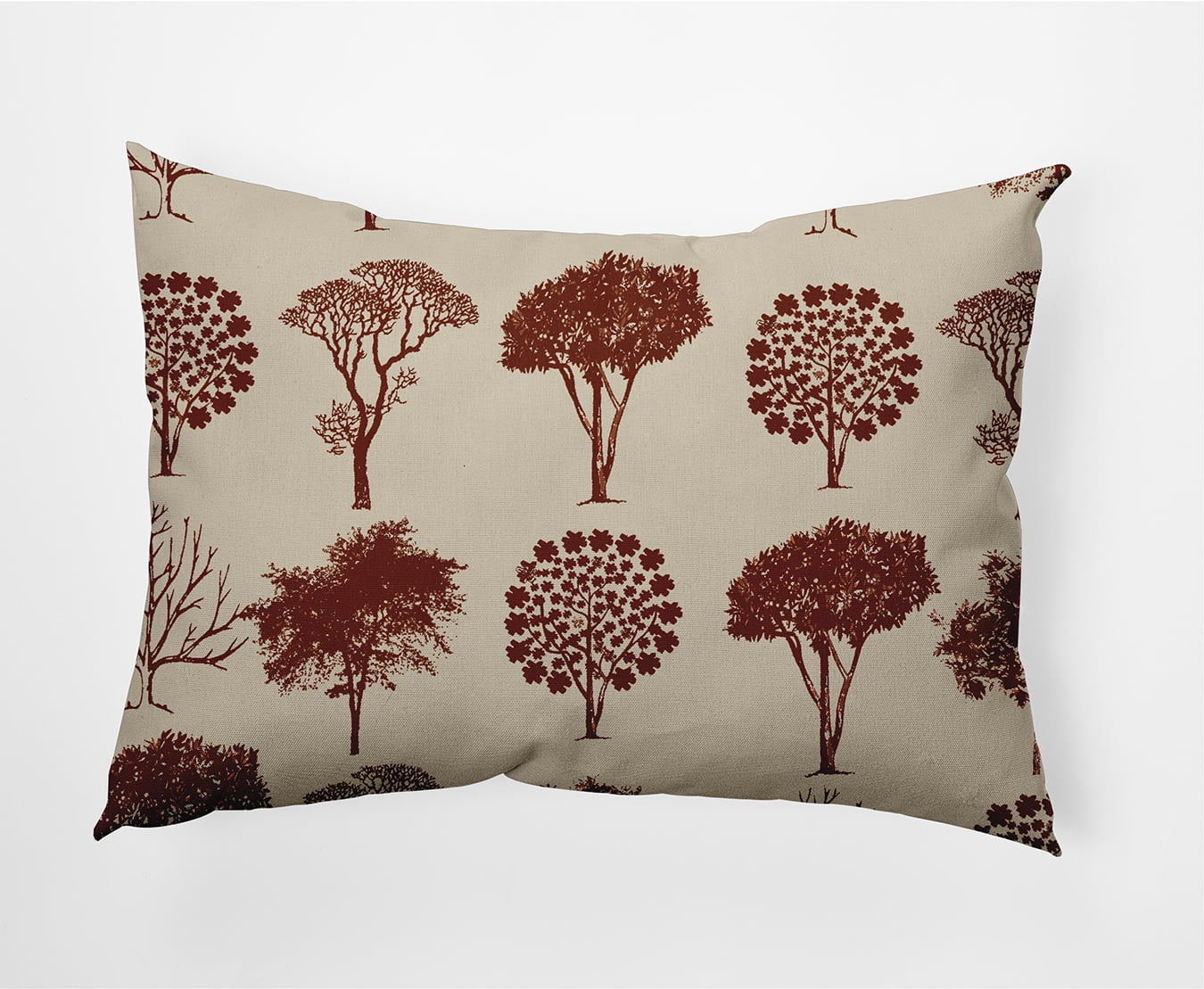 Simply Daisy 14" x 20" Field of Trees Decorative Throw Pillow, Oak