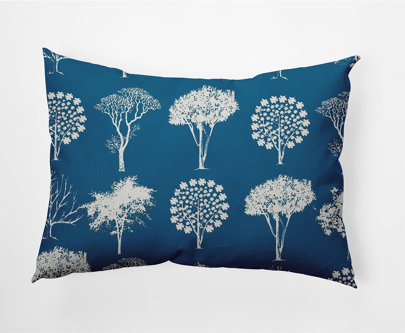 Simply Daisy 14" x 20" Field of Trees Indoor/Outdoor Polyester Throw Pillow, Autumn Blue