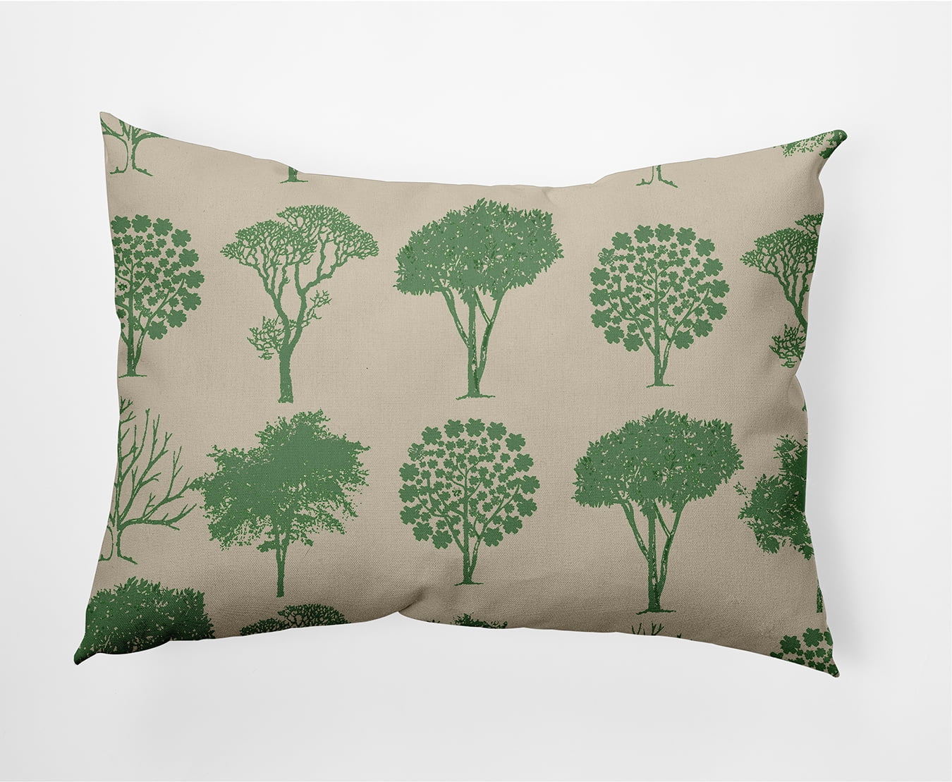 Simply Daisy 14" x 20" Field of Trees Indoor/Outdoor Polyester Throw Pillow, Sage