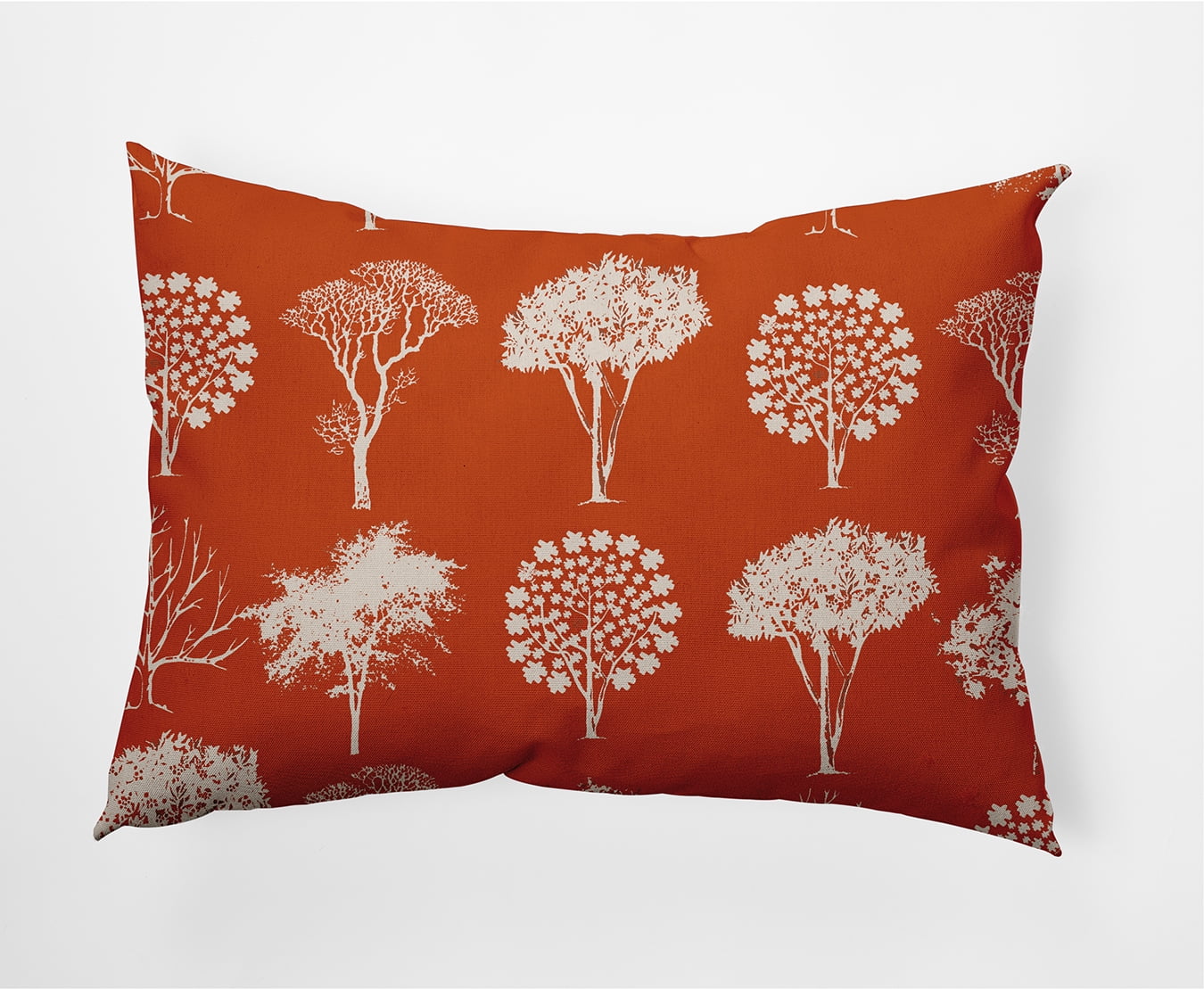 Simply Daisy 14" x 20" Field of Trees Indoor/Outdoor Polyester Throw Pillow, Sienna