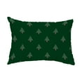 thumbnail image 1 of Simply Daisy, 14" x 20" Filigree Forrest Green Decorative Christmas Outdoor Pillow, 1 of 1