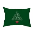 thumbnail image 1 of Simply Daisy, 14" x 20" Filigree Tree Green Decorative Christmas Outdoor Pillow, 1 of 1