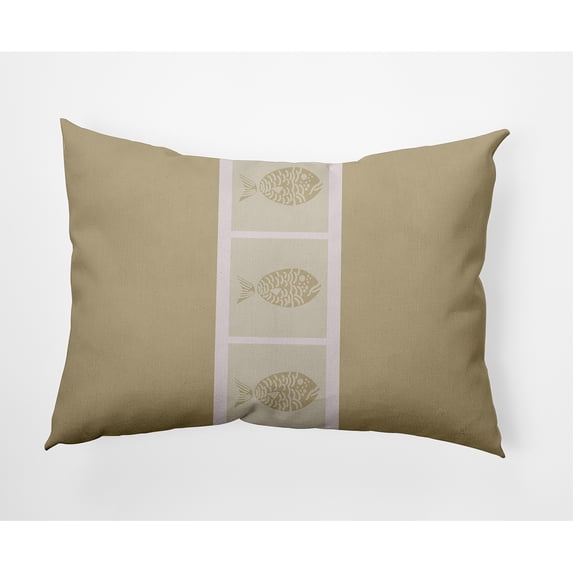 Simply Daisy 14" x 20" Fish Chips Nautical Decorative Indoor Pillow