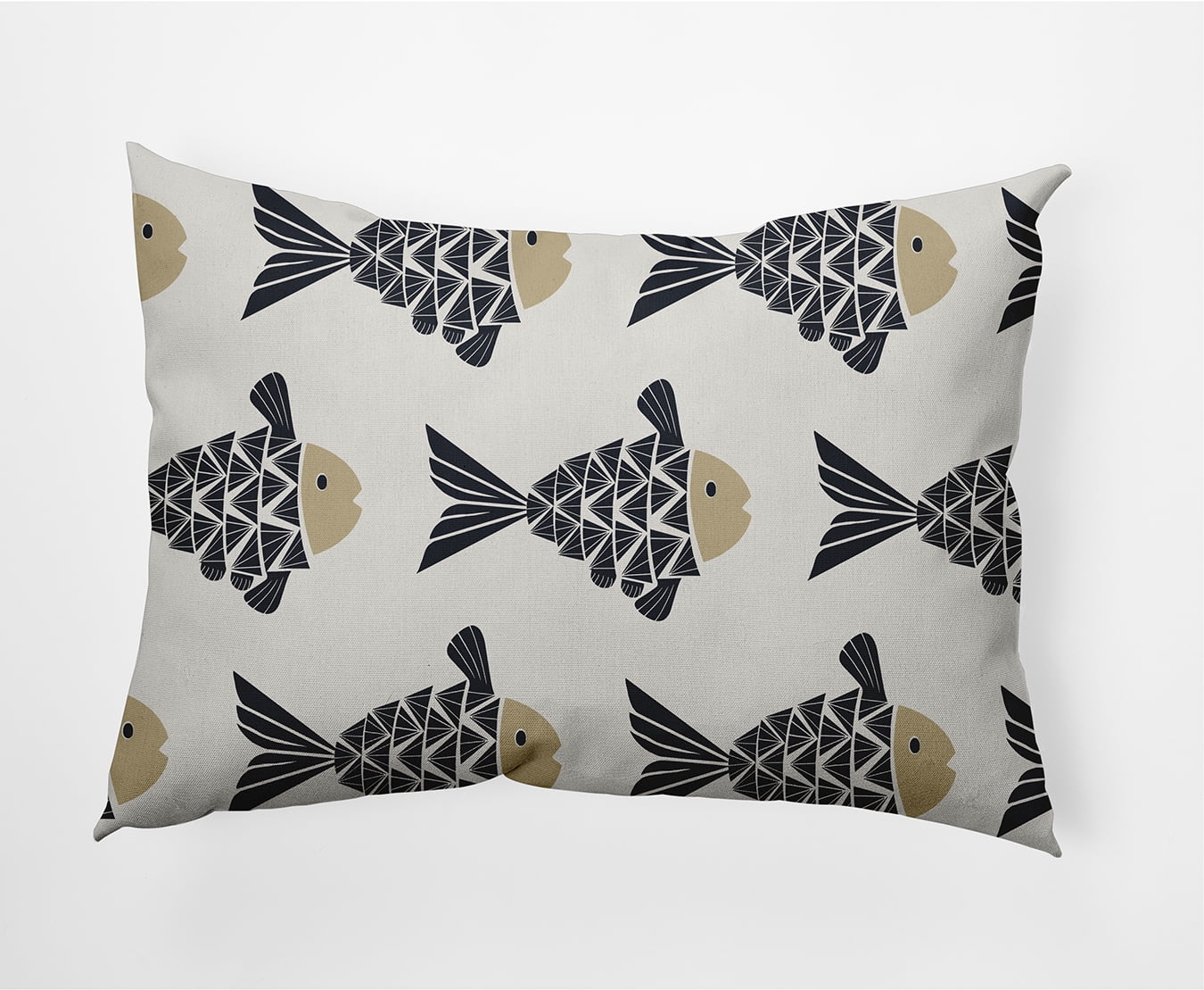 Simply Daisy 14" x 20" Fish Tales Nautical Indoor/Outdoor Throw Pillow