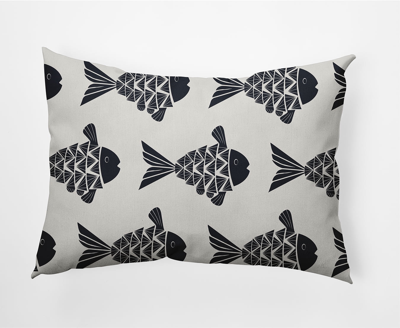 Simply Daisy 14" x 20" Fish Tales Nautical Indoor/Outdoor Throw Pillow