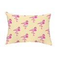 thumbnail image 1 of Simply Daisy, 14" x 20" Flamingo Fanfare Martini Yellow Abstract Decorative Outdoor Pillow, 1 of 1