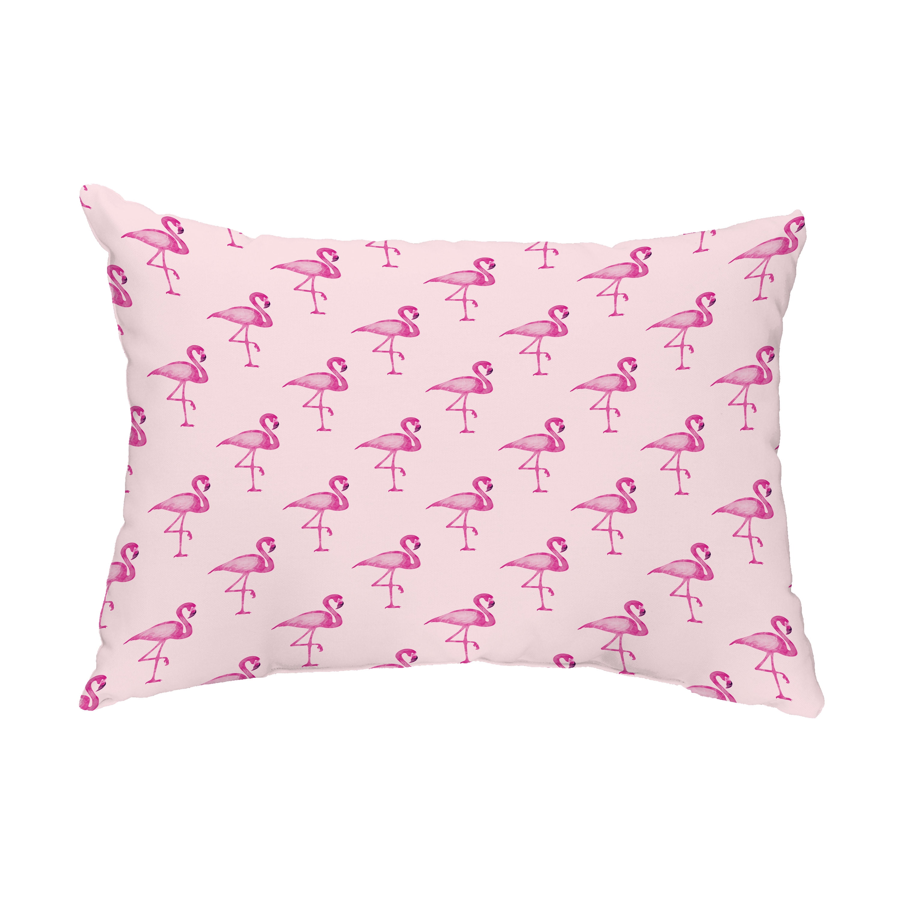Simply Daisy, 14" x 20" Flamingo Fanfare Multi Pink Abstract Decorative Outdoor Pillow